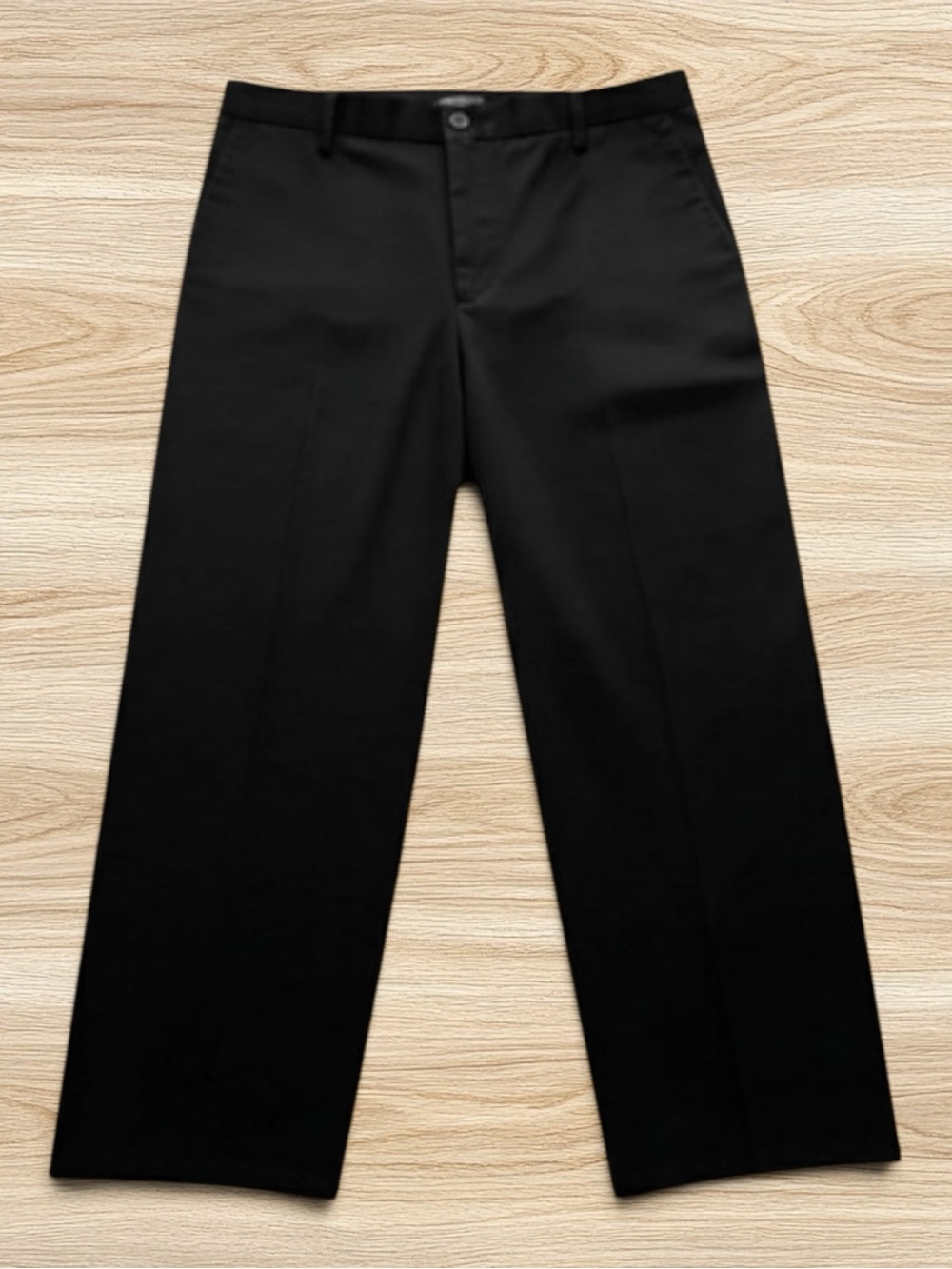 Dockers Flat Front Chino Khakis Pants Black 100% Cotton Classic Preppy 32x39